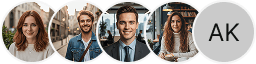 Varios avatares de perfiles de inversores en la sección de reseñas de trading de Ancorión Partners